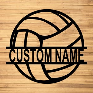 Custom Volleyball Metal Wall Sign-Personalized Volleyball Metal Wall Art-Volleyball Metal Wall Decor-Volleyball Name Signs-Volleyball Gifts