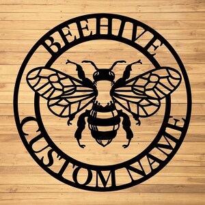 Handmade Personalized Metal Bee LED Signs-Custom Bee Welcome Metal Sign-Bee Name Wall Decor-Personalized Last Name Sign-Beekeeper Wall Decor