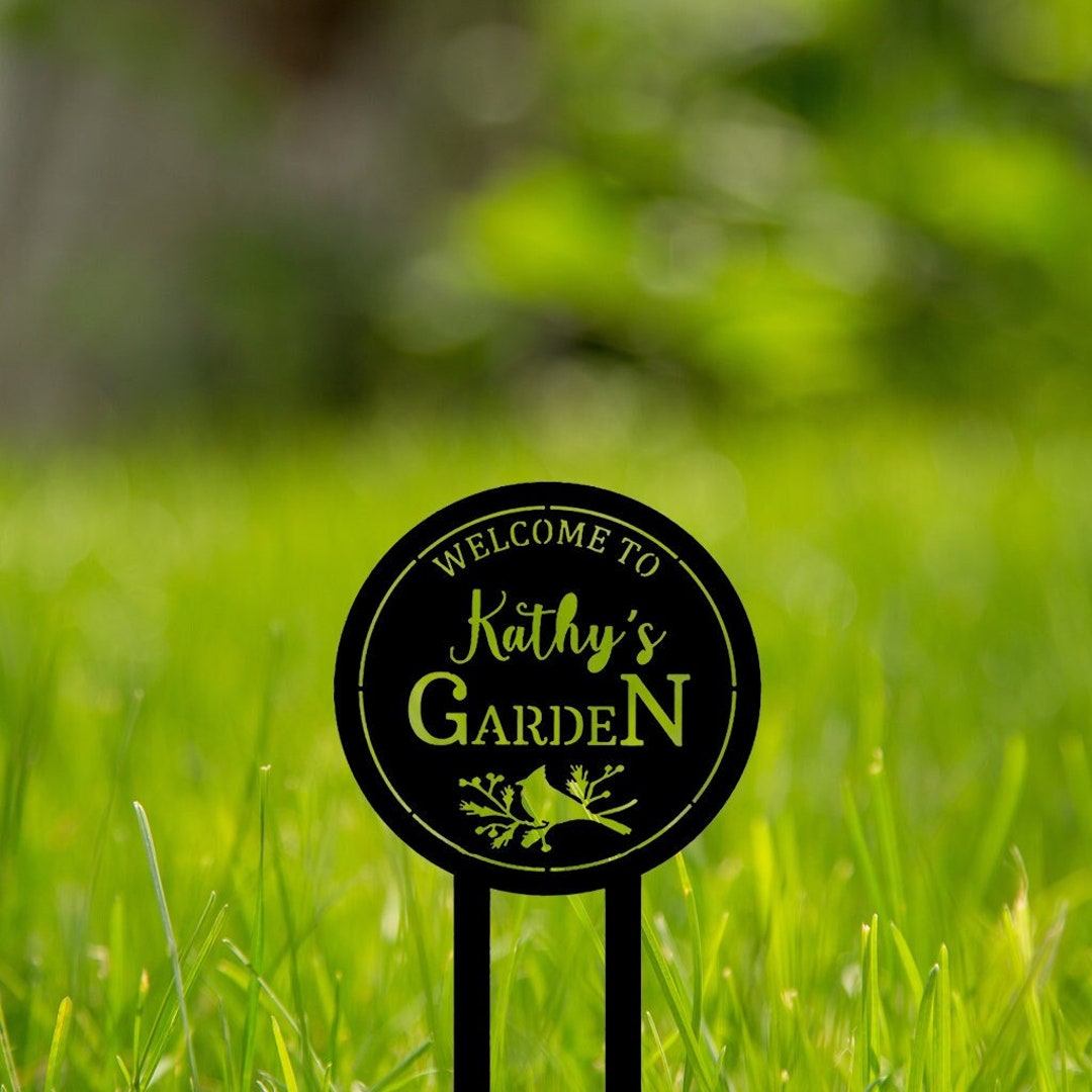 Custom Garden Metal Signsmetal Garden Stake Signspersonalized Garden