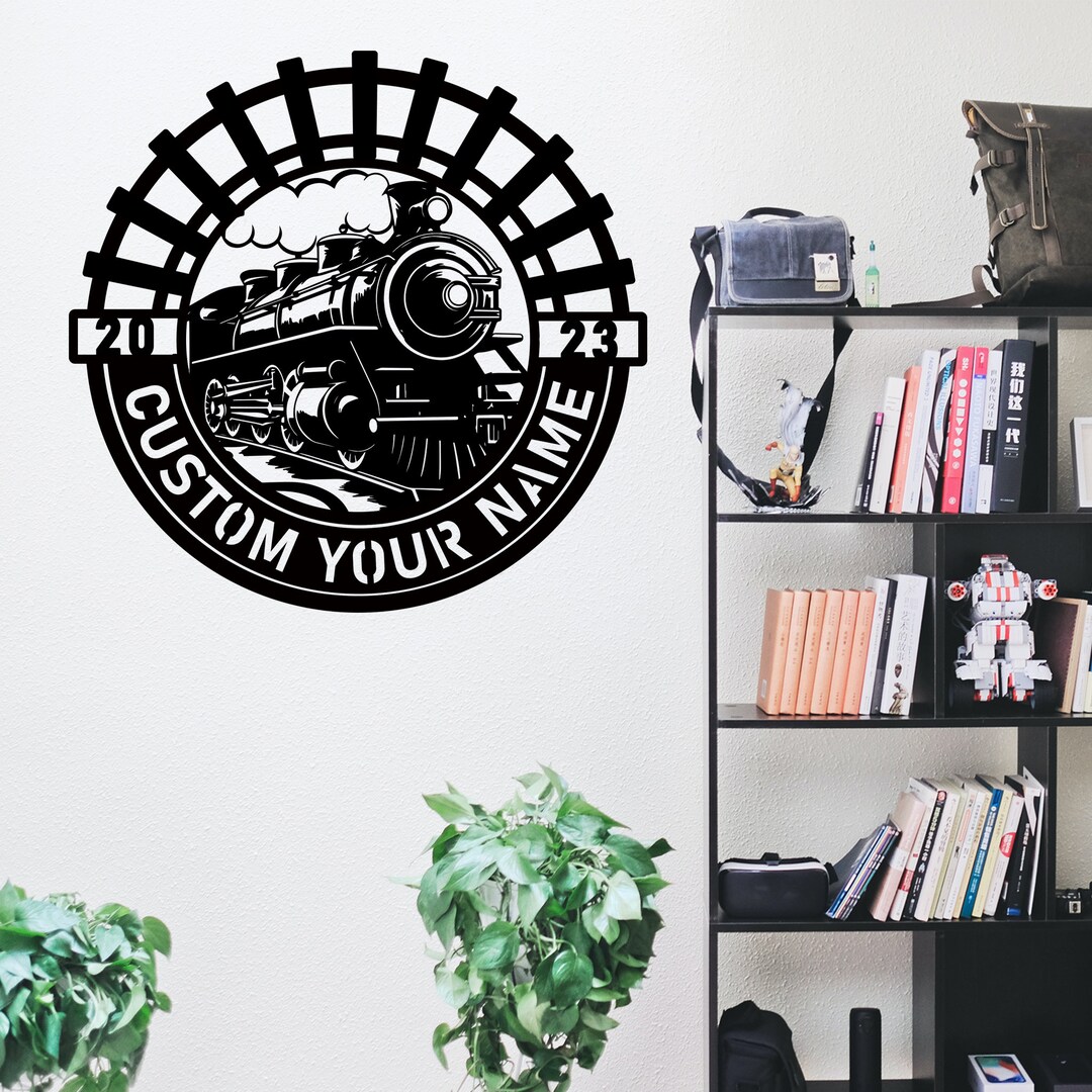 Custom Train Metal Wall Signpersonalized Train Metal Wall Arttrain