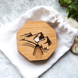 Personalized Weekly Pill Box Mountain Engraving, Travel Medicine Organizer