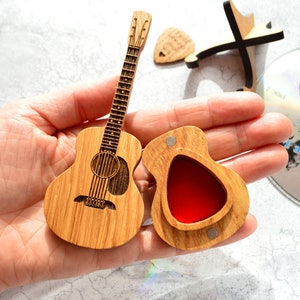 mini acoustic guitar for picks storage