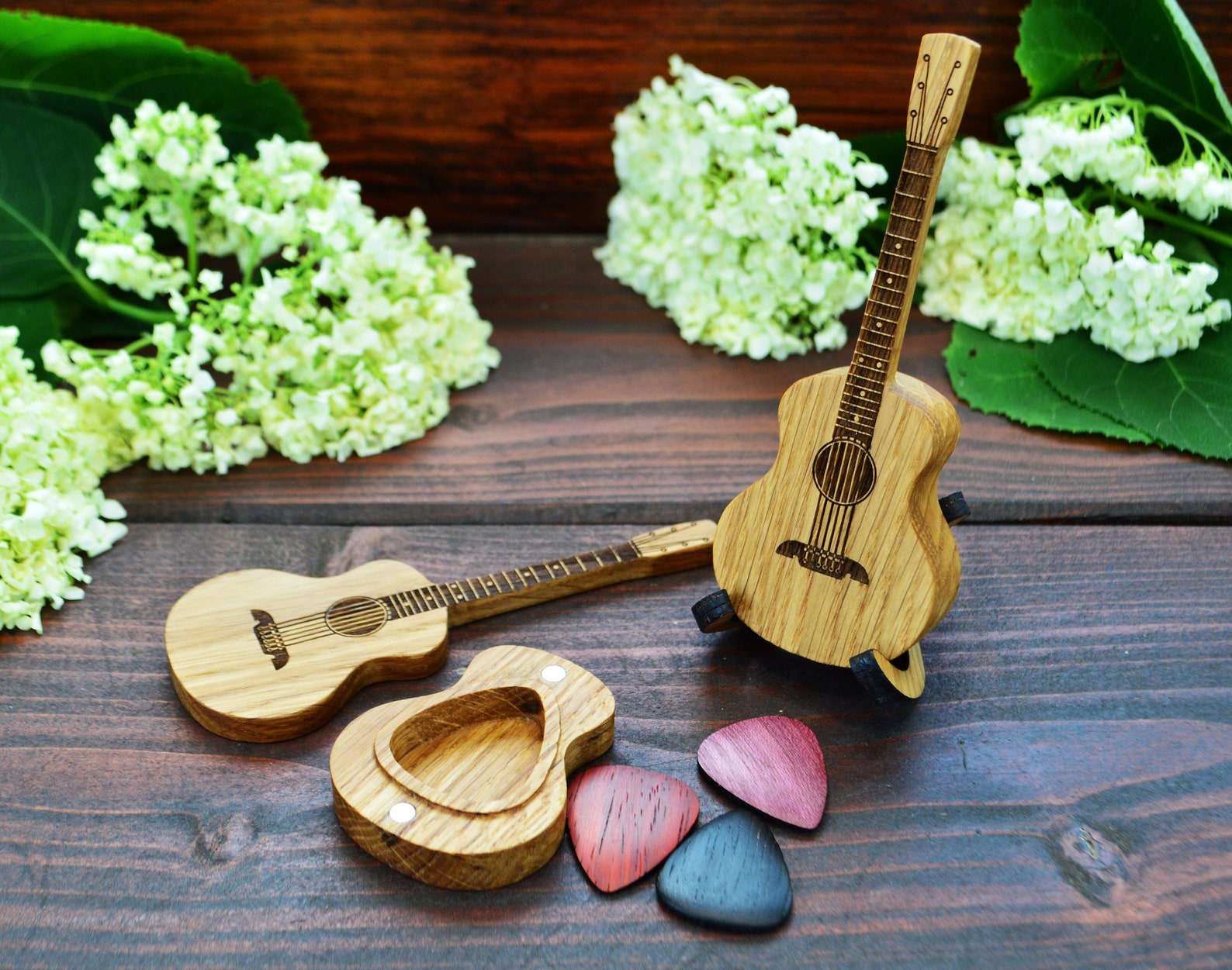 Guitar Pick Holder Wooden Personalized Gifts for Guitar Etsy