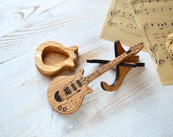 Support de médiator gravé : cadeau guitariste musicien personnalisé