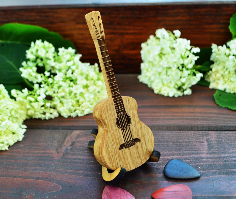 Guitar Pick Holder Wooden Personalized Gifts for Guitar Etsy