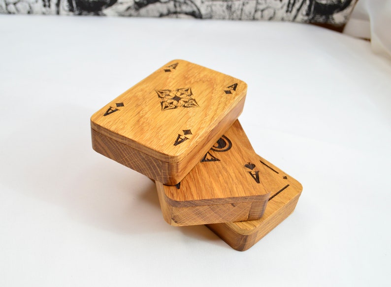 Playing Cards Holder Gift Wooden Playing Cards Box for Etsy