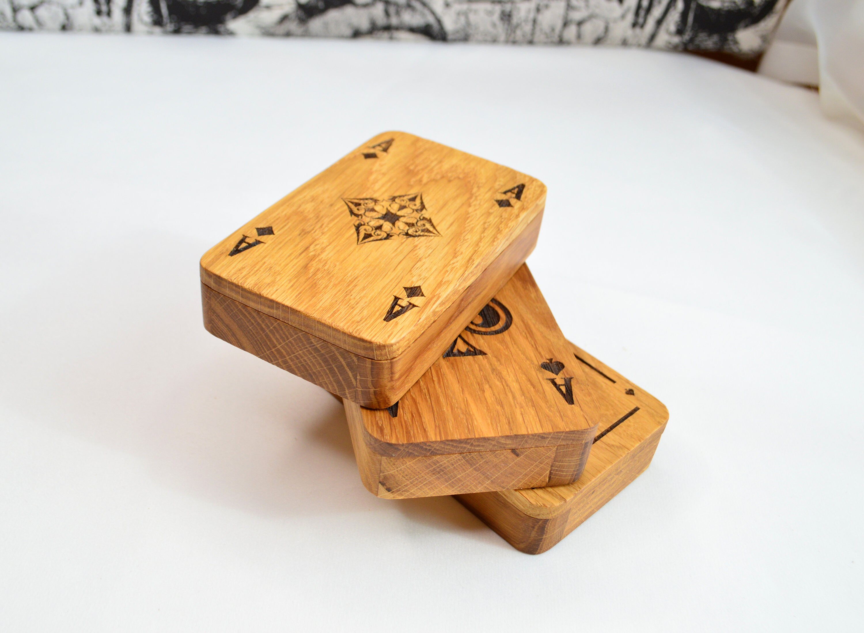 Playing Cards Holder Gift Wooden Playing Cards Box for Etsy