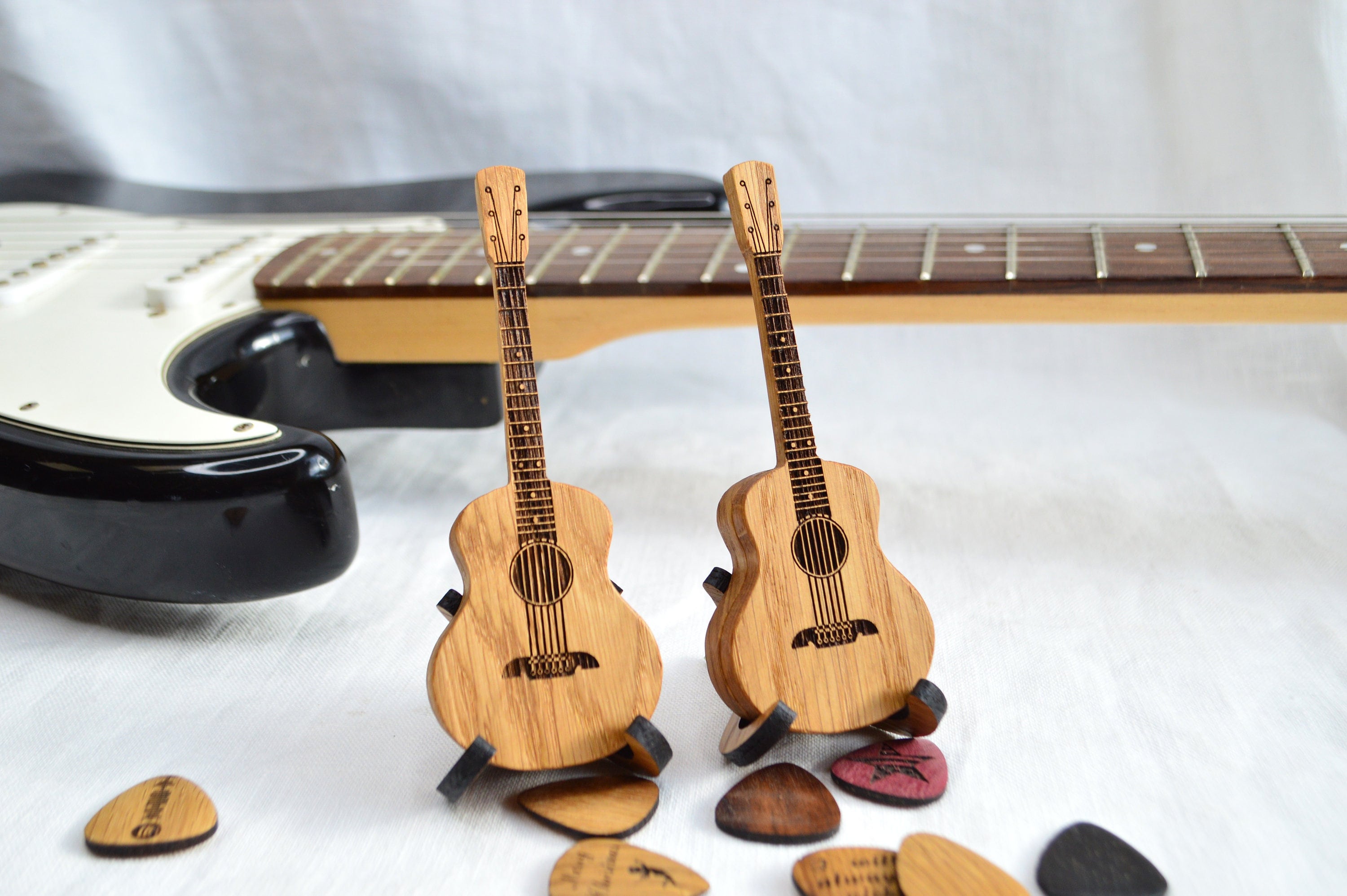 Guitar Pick Holder Wooden Personalized Gifts for Guitar Etsy
