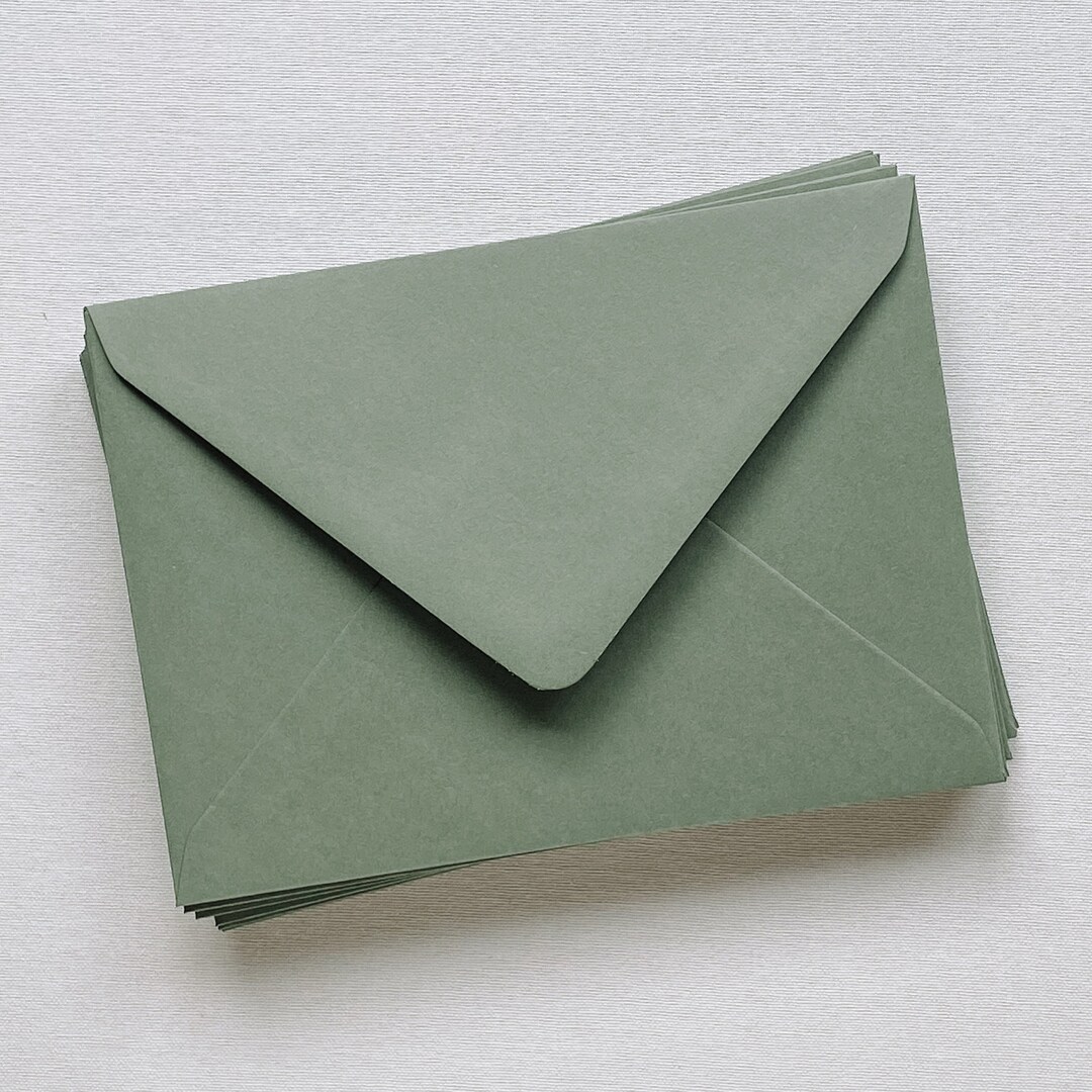 Colorplan Mid Green 5x7 Envelopes Set of 10 Etsy Canada