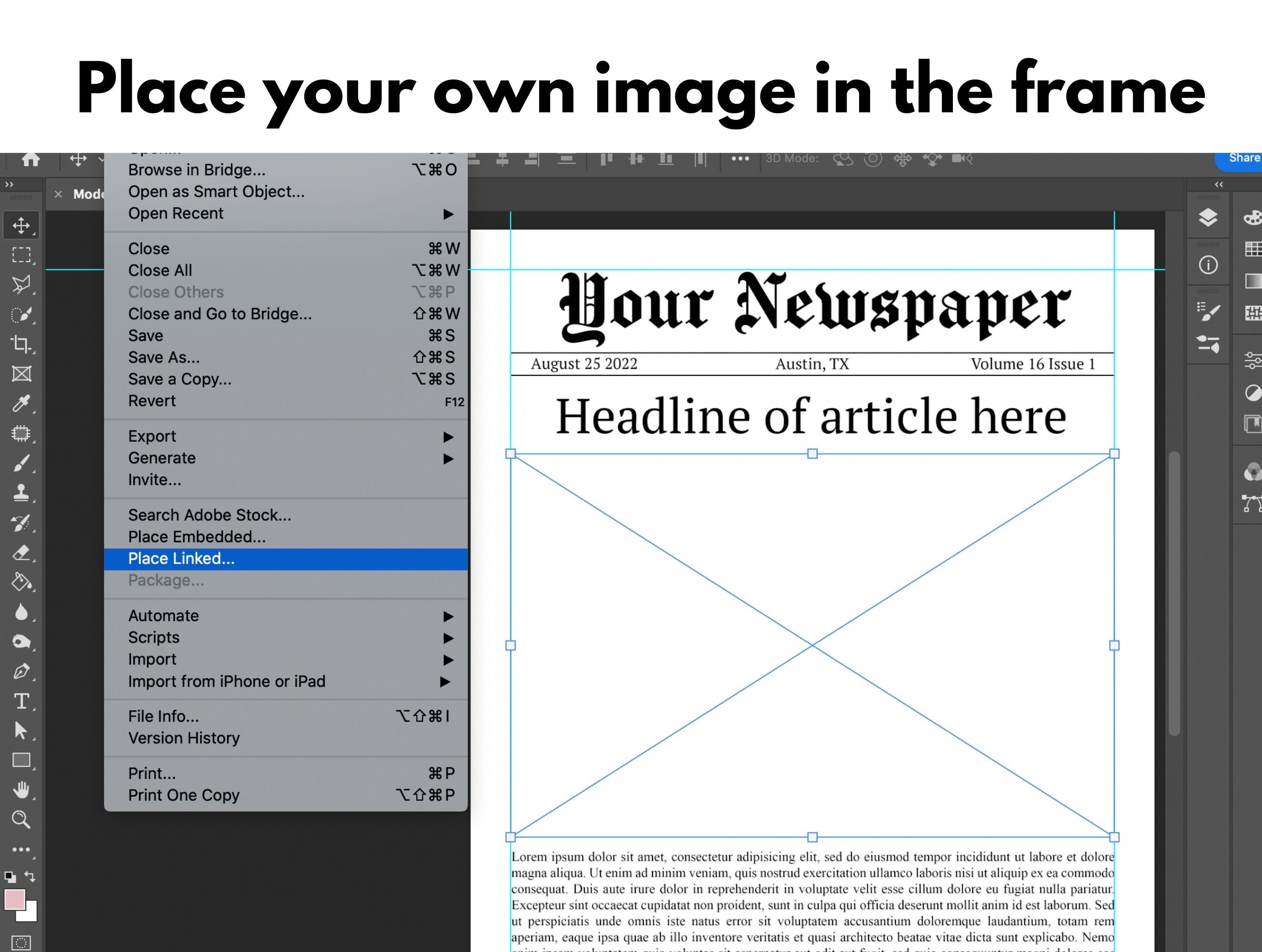 Simple Newspaper Template // Front Page Newspaper Etsy Simple Newspaper Template // Front Page Newspaper Etsy