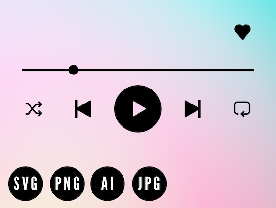 Spotify Music Player SVG PNG // Audio Player Svg Audio - Etsy