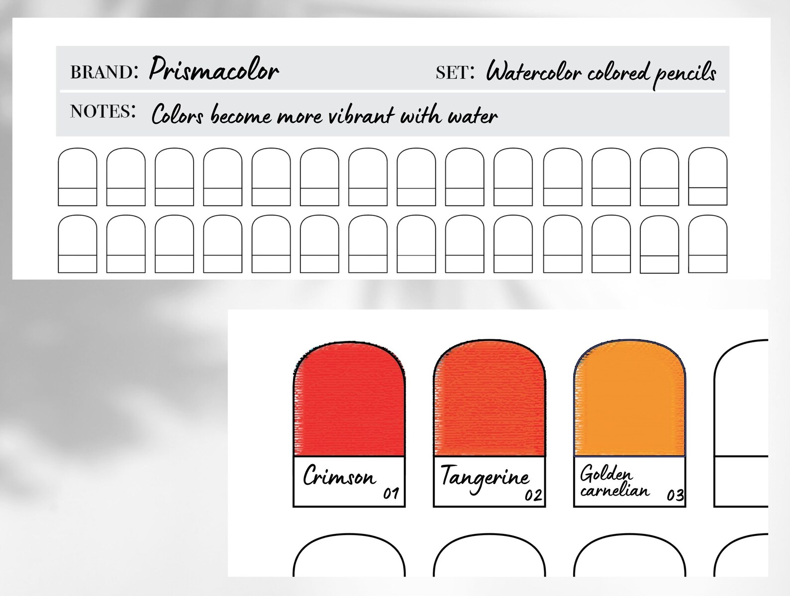 Printable Color Swatch Chart // 80 Colors, Blank Color Swatch Sheet ...