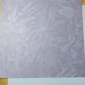 12 x 12 Purple Flower Print cardstock & accent sheets