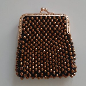 Bolsa com miçangas, miçangas de cristal, porta-moedas com miçangas, bolsa com miçangas de cristal, carteira para cartão de crédito
