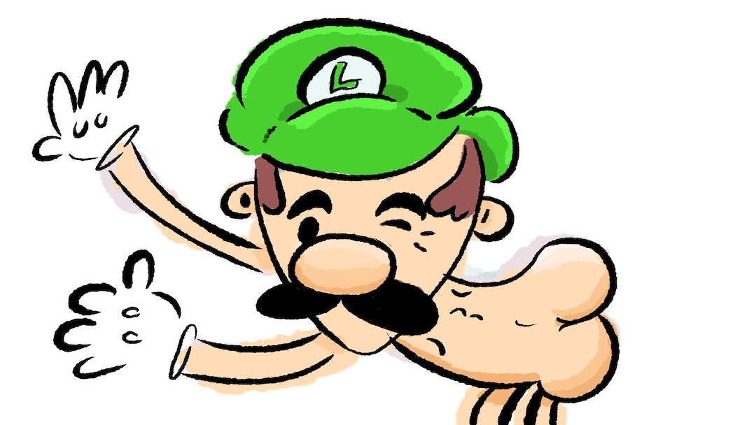 Naked Luigi - Etsy