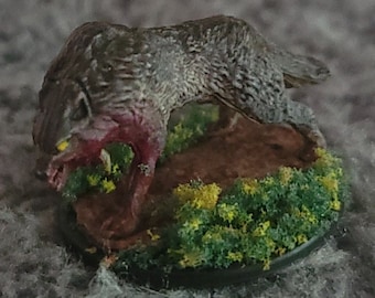 Hand Painted Wolf Miniature - Tabletop RPG, Dungeons and Dragons, D&D, Pathfinder, mini, dnd