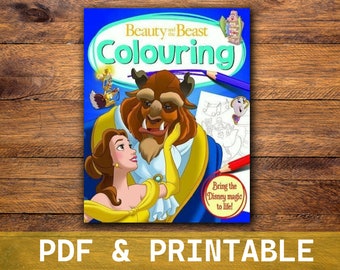 Beauty And The Beast Coloring Book | Printable Kids Activity (Digital Download)