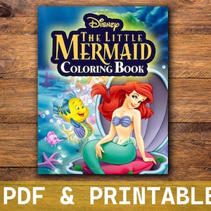 Disney Little Mermaid Coloring Book: Perfect Gift for Kids And Adults That  Love Disney Little Mermaid Animated With Over 50 Coloring Pages In  And  White. A Great Way To Inspire and