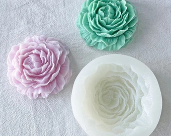 DIY Candle mold silicon Peony Flower Handmade Creative rose Flower Candle mold