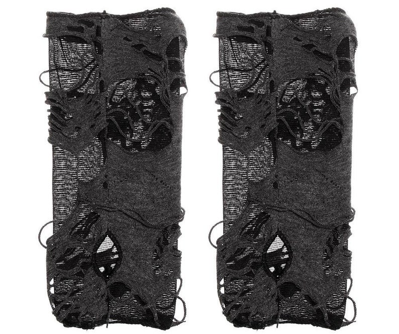 Stylish Hand Warmer mitts Arm warmer Gloves Women Arm Crochet Gothic punk Mitten Warm Fingerless Gloves image 5