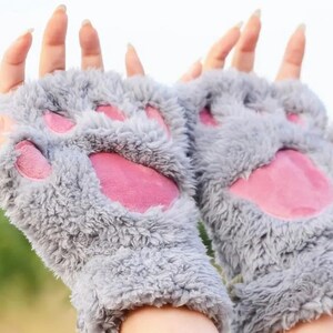 Women Gloves, Stylish Hand Warmer Winter Gloves, Women Arm Crochet, Knitting Half finger Mitten Warm Fingerless Gloves mitts image 3