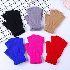 Women Gloves, Stylish Hand Warmer Winter Gloves, Women Arm Crochet, Knitting Half finger Mitten Warm Fingerless Gloves mitts zdjęcie 2