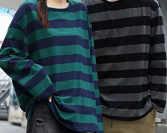 Tate Langdon Green Striped Sweater 