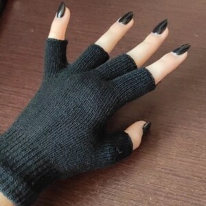 Gants pour femme, gants d'hiver chauffe-mains élégants, bras au crochet pour femme, mitaines chaudes à tricoter image 8