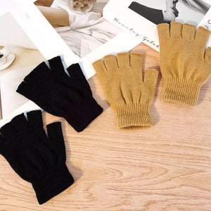 Women Gloves, Stylish Hand Warmer Winter Gloves, Women Arm Crochet, Knitting Half finger Mitten Warm Fingerless Gloves mitts zdjęcie 3