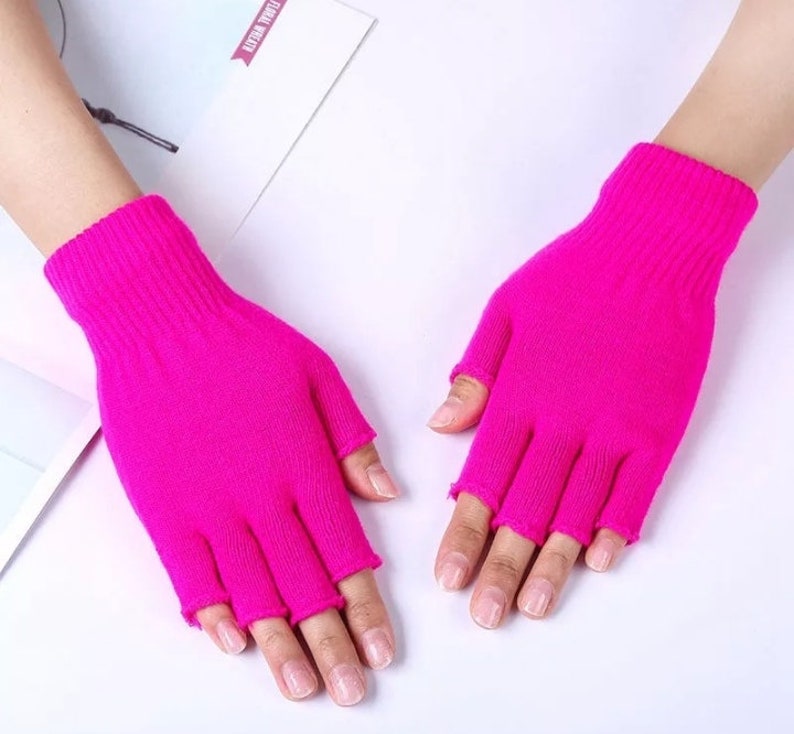 Gants pour femme, gants d'hiver chauffe-mains élégants, bras au crochet pour femme, mitaines chaudes à tricoter image 7