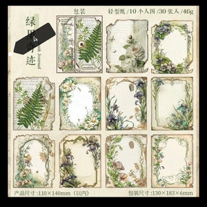 30 pz/pacco materiali cartacei vintage Lost Garden Series fai da te Scrapbooking per Deco Junk Journal Planner Collage Photo Album immagine 8