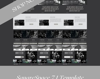 Fitness Trainer Website Template | Squarespace 7.1 Template | Fitness Coach Web Design | Squarespace Template | Modern Website