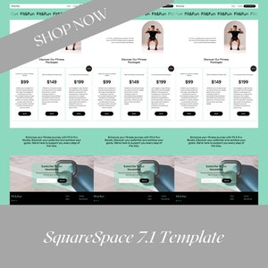 Puede incluir: Un sitio web para un estudio de fitness llamado Fit & Fun. El sitio web presenta un esquema de color verde y blanco y ofrece tres paquetes de fitness diferentes por 99 €, 149 € y 199 €. El sitio web también incluye una llamada a la acción para "Comprar ahora" y un formulario de suscripción para un boletín.
