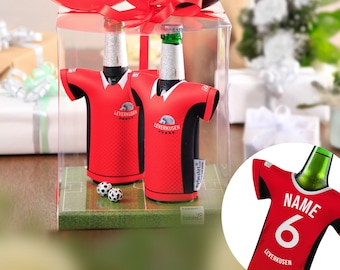 Suitable for Leverkusen fans - Personalized jersey bottle cooler, fan article personalizable gift man gift idea birthday, fan merchandise