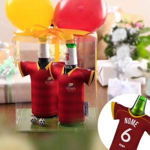 Suitable for Roma fans - Personalized jersey bottle cooler, fan article personalizable gift man gift idea birthday, fan merchandise