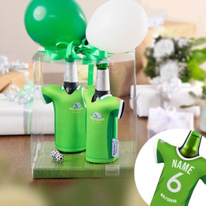 Suitable for Wolfsburg fans - Personalized jersey bottle cooler, fan article personalizable gift man gift idea birthday, fan merchandise