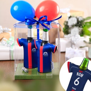 Suitable for Paris fans - Personalized jersey bottle cooler, fan article personalizable gift man gift idea birthday, fan merchandise
