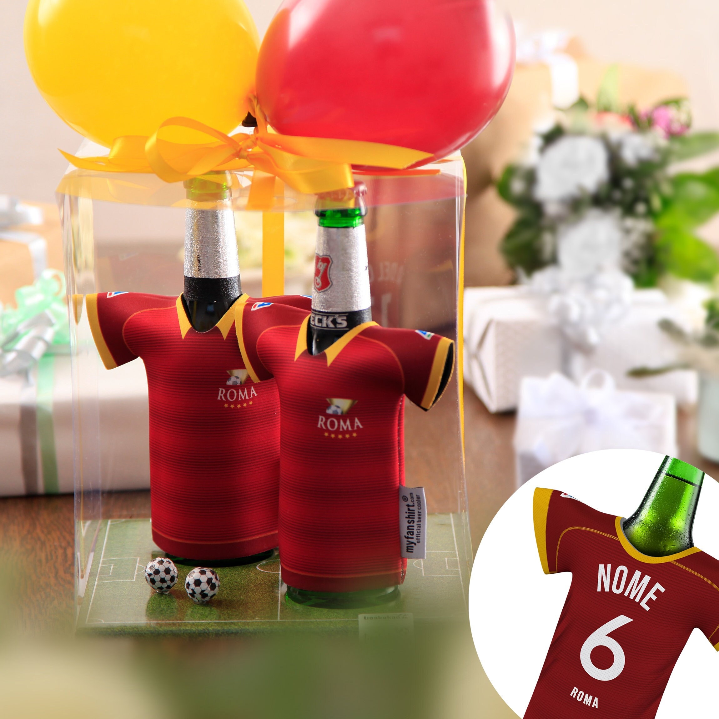 Cuscino Personalizzato AS Roma - Con Nome E Numero Per Tifosi, Idea Regalo