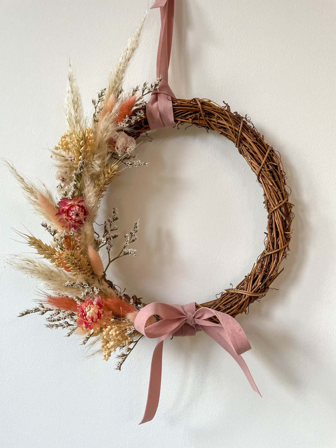 DIY Dried Flower Wreath Making Kit Sustainable Home Decor Etsy
