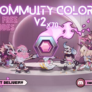 Brawlhalla Community Colors V2 Pack | All Legends (x70 Codes) + 5 Extra Codes | Instant Delivery | Global (no iOS) | Brawlhalla Codes