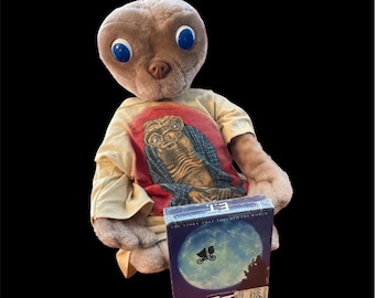 Vintage 15” ET, TShirt, and Sealed VHS MOVIE