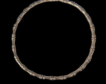 Milor Italy Sterling Bambus Link 17 ”Vintage Halskette