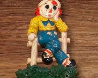 Decorazione murale Syroco Merrill Raggedy Andy Bobbs del 1977