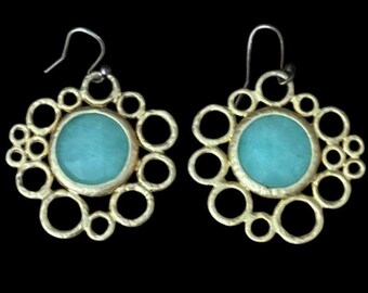 Lustige Blumen-Ohrringe - Kann facettierter Chalcedon sein