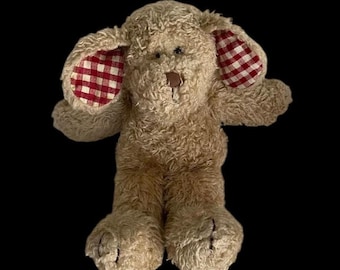 Entzückender 18 "Vintage Boyds Bears Welpe mit Gingham Ohren