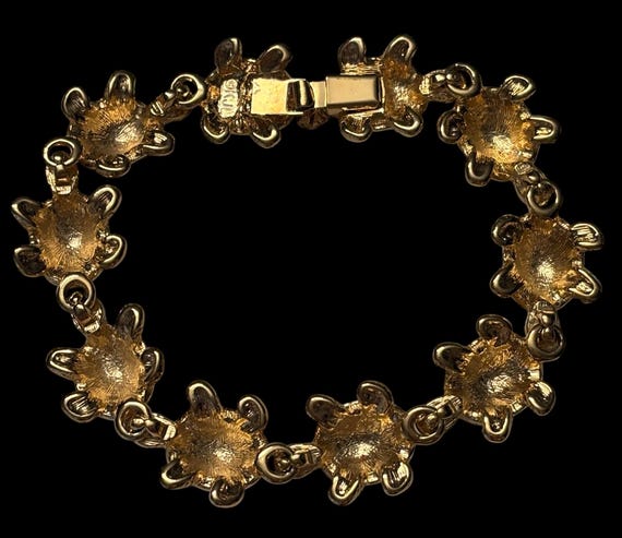 Vintage KJL Kenneth Jay Lane Turtle Link Bracelet - image 9