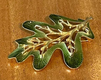 Signed Enchanted Forest Vintage Brooch