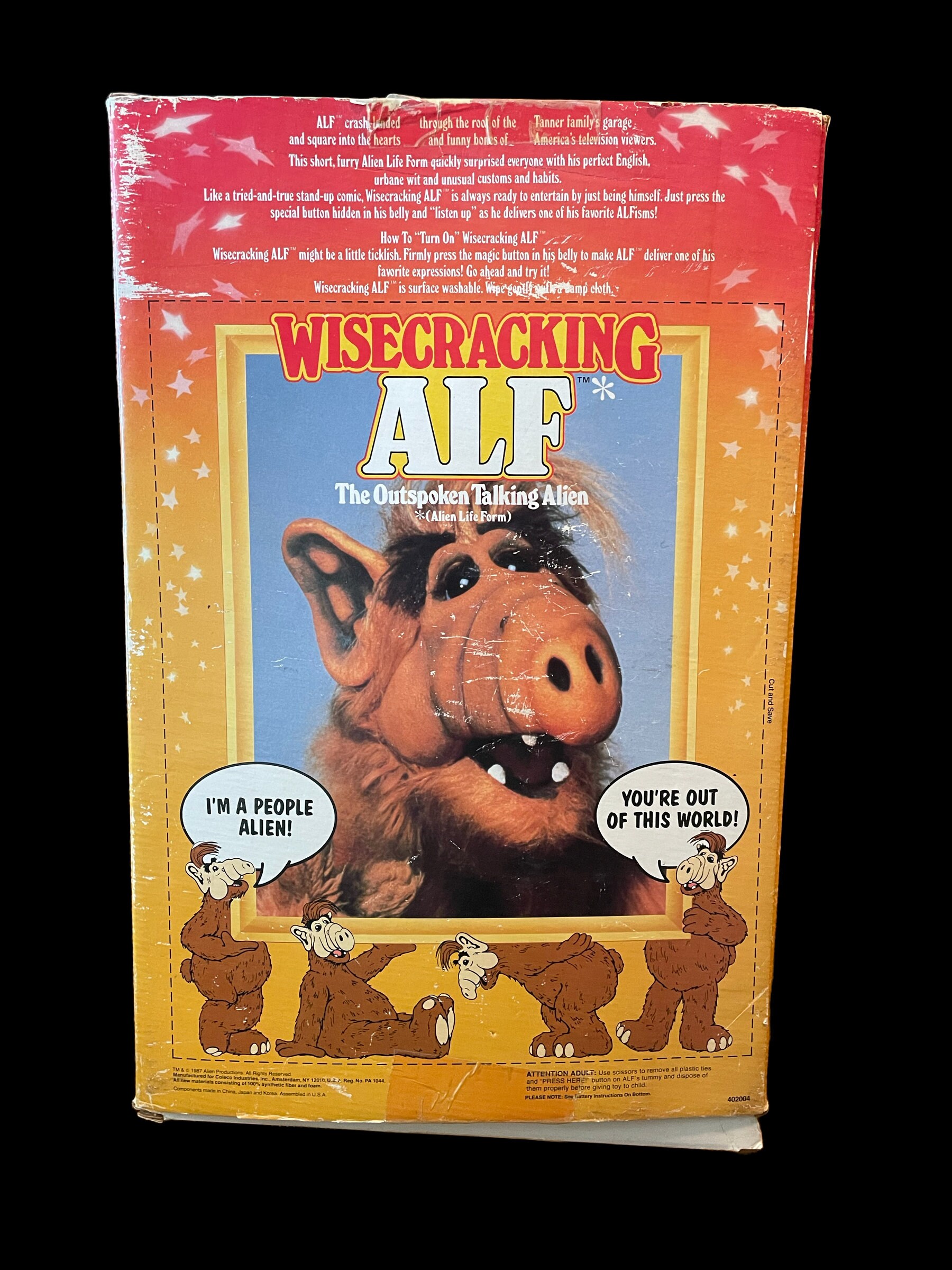 RARE HTF Talking Alf Plush in Original Box Etsy