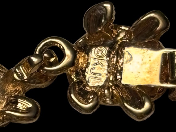 Vintage KJL Kenneth Jay Lane Turtle Link Bracelet - image 8
