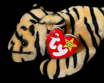 1995 Stripes Beanie Baby with PVC Pellets and Tag Errors